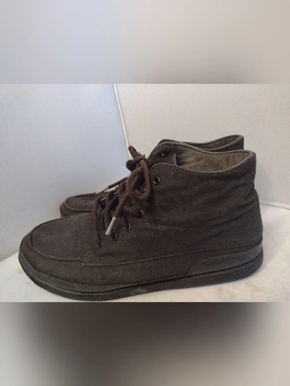 OluKai Nalukai Kapa Boots Mens 12 Black Textile Mid Chukka Mens B9